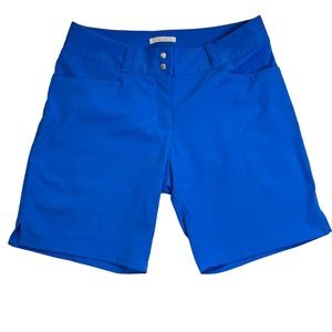 Adidas Womens Golf Short 2 Blue Stretch Woven Activewear Hiking Tennis Travel